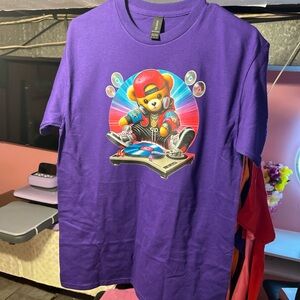 Gildan Purple Graphic T-Shirt